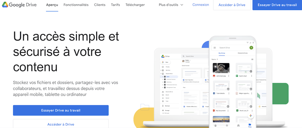 stocker et partager ses donnees avec google drive